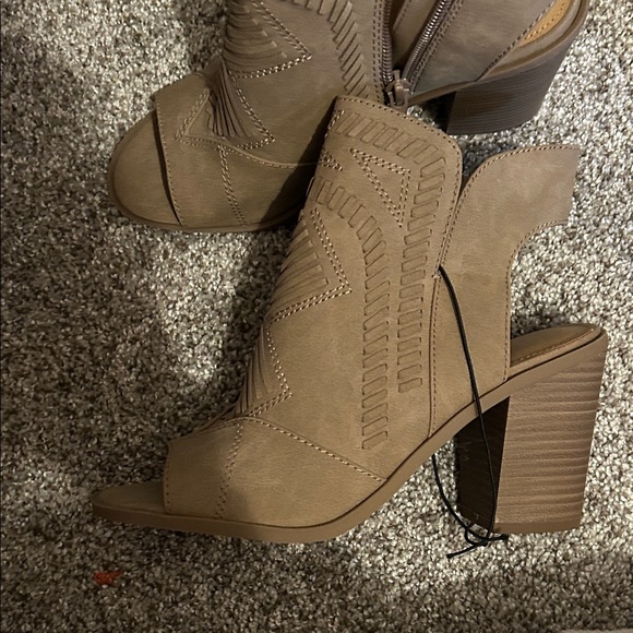 Target Brown Cutout Ankle Booties - Picture 3 of 5